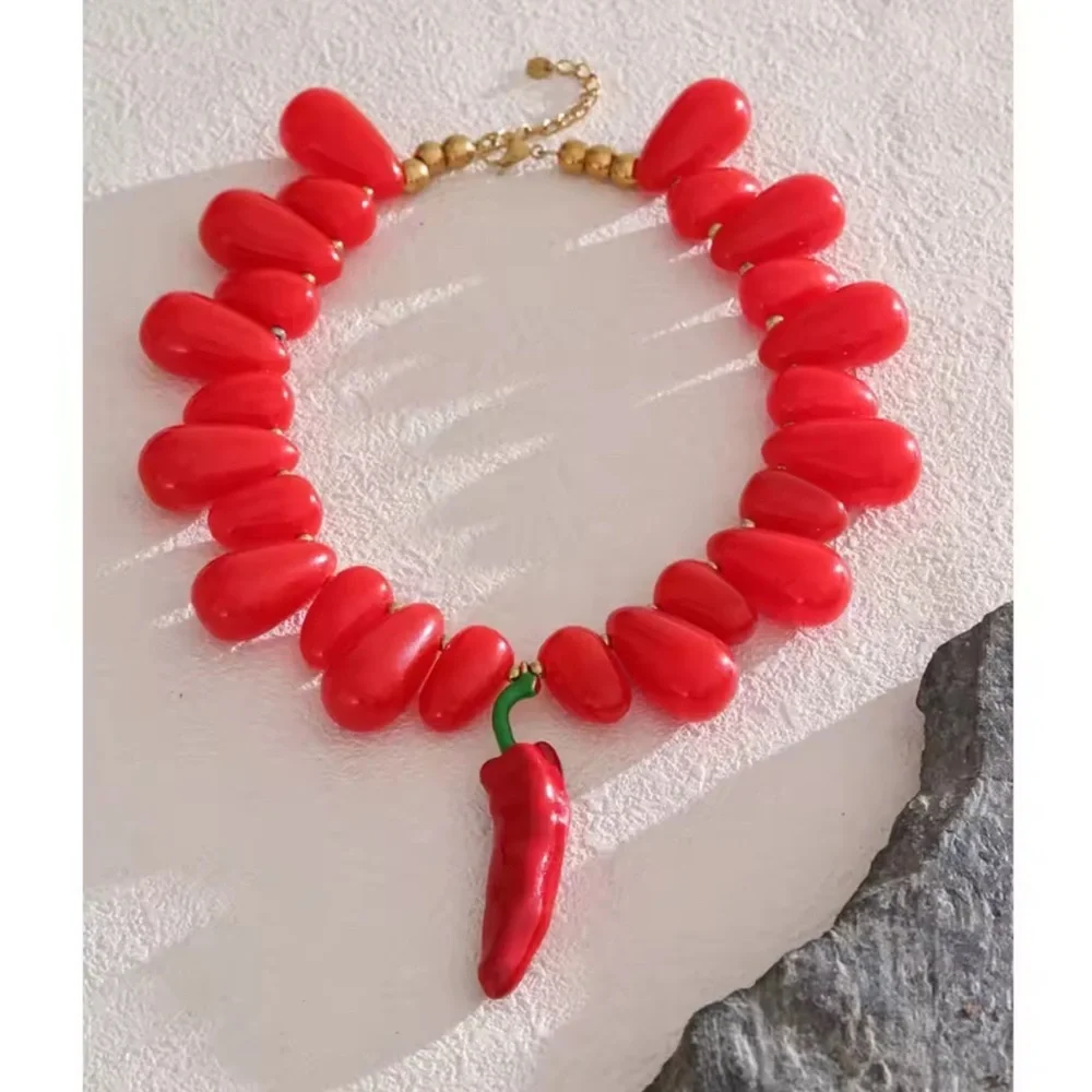 Red Chili Pepper Hot Necklace
